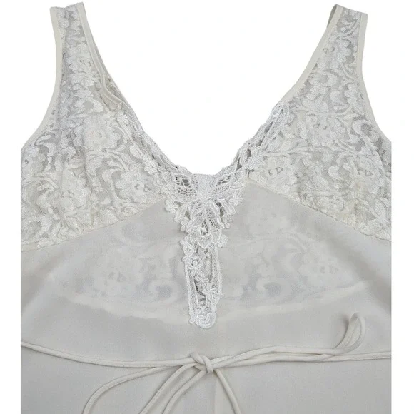 Cinema‎ Etoile Peignoir and Tank Top Women Large Cream White Cover Up Lingerie - Picture 4 of 16